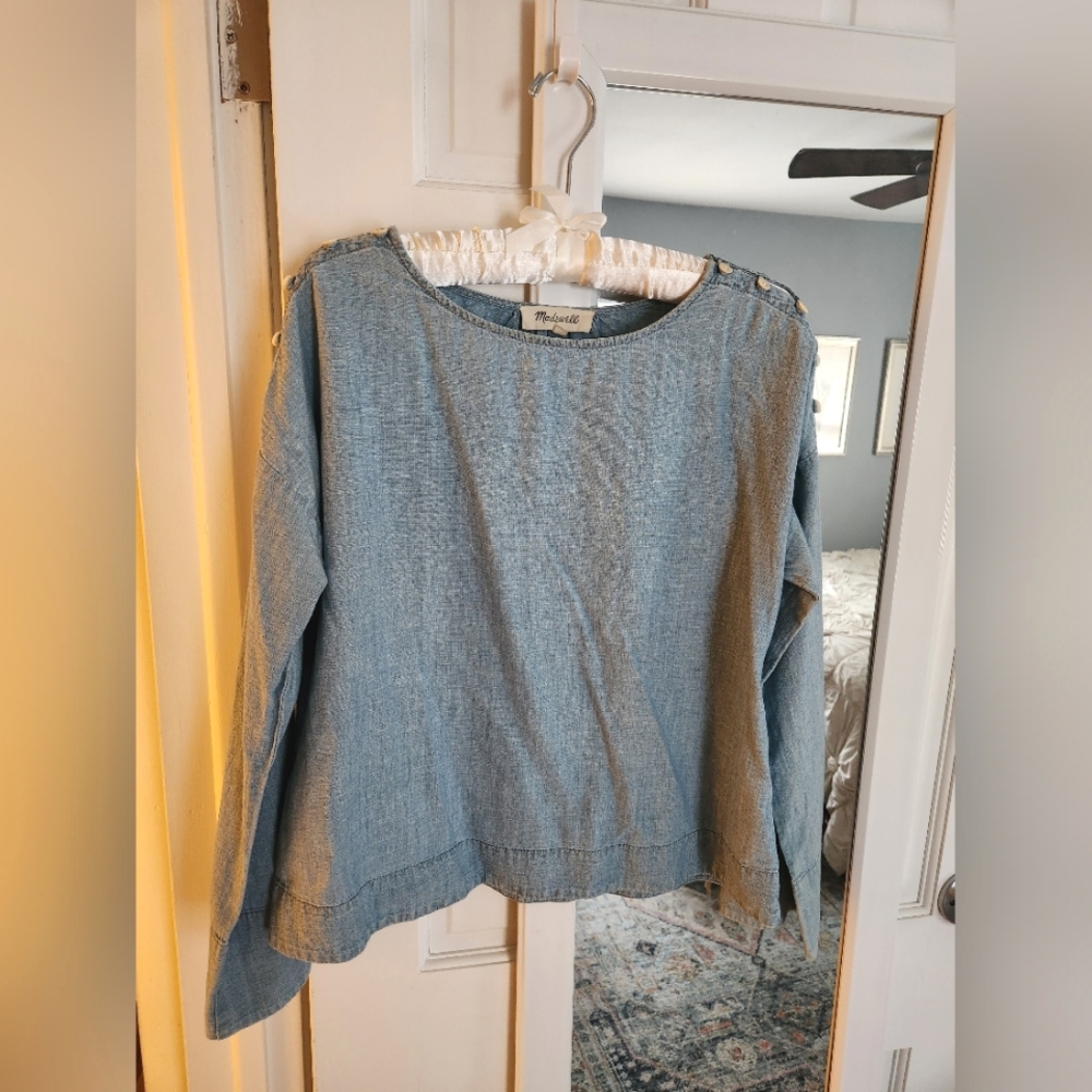 Madewell, Small, Chambray button detailed sleeve